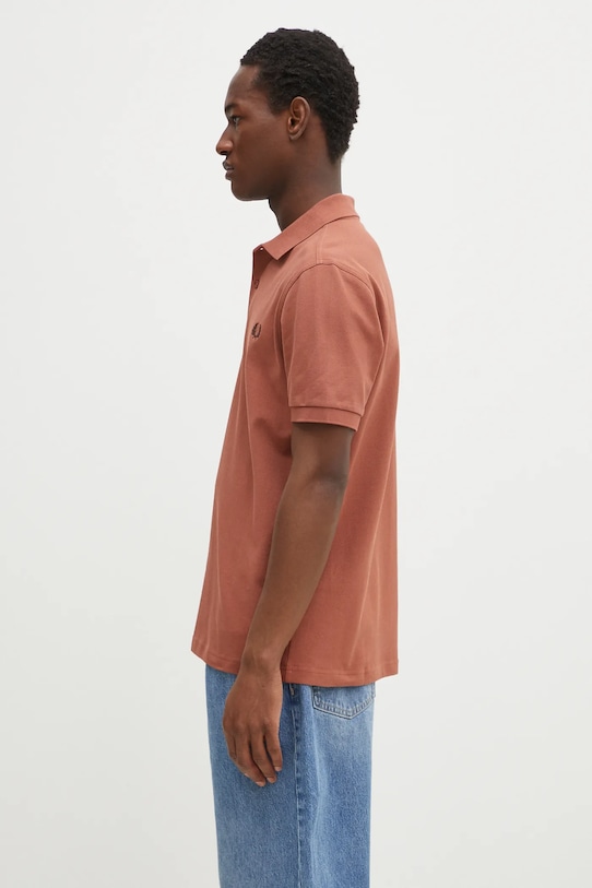 Fred Perry polo bawełniane M6000.Y52 pomarańczowy SS25