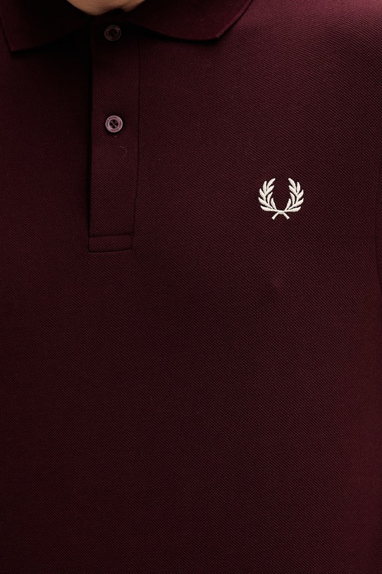 Fred Perry polo bawełniane M6000.597 bordowy