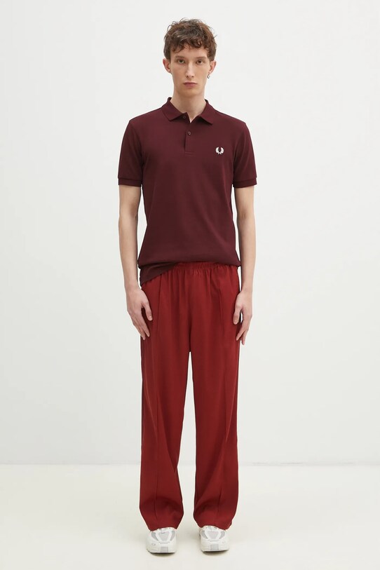 Pamučna polo majica Fred Perry M6000.597 bordo