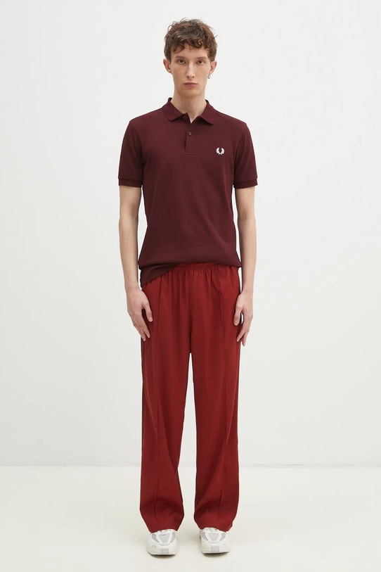 Fred Perry polo bawełniane M6000.597 bordowy