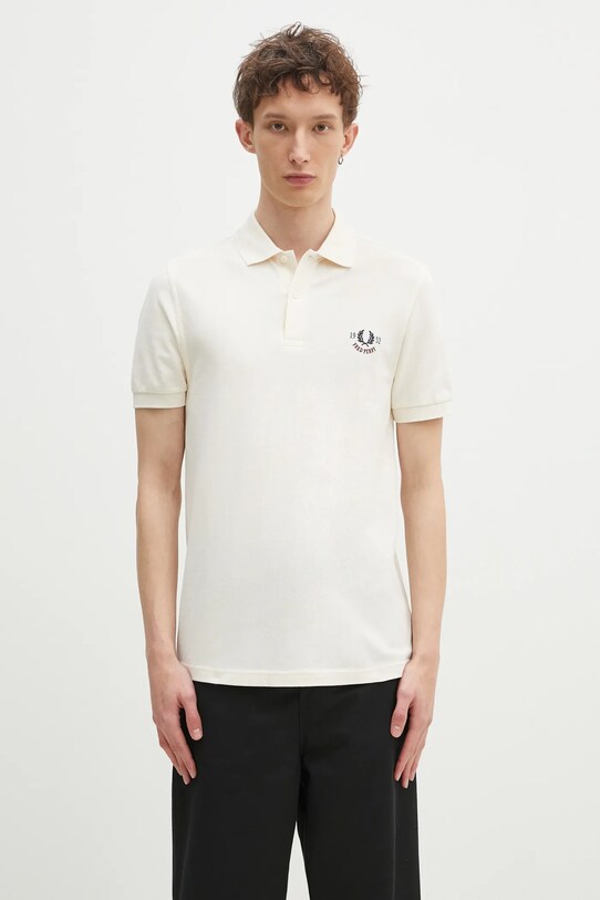 Îmbrăcăminte Fred Perry polo de bumbac M9834.560 bej