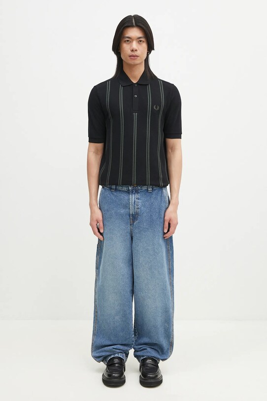 Fred Perry polo bawełniane M9881.102 czarny