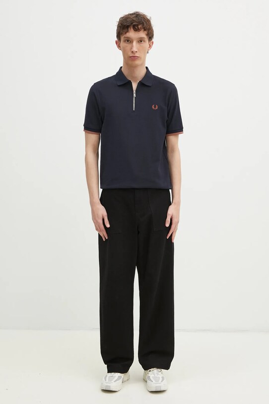 Fred Perry polo de bumbac M9886.608 bleumarin