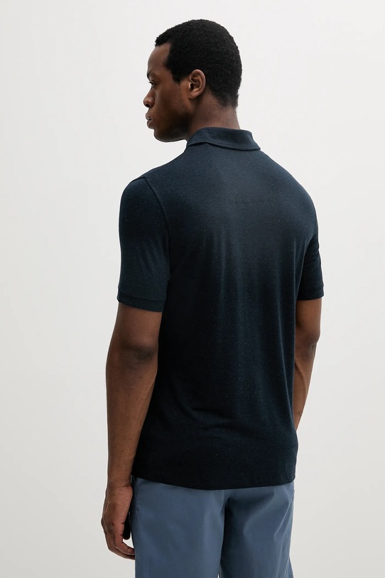 Одяг Поло з домішкою льону Marciano by Guess 5GHP01.6315A темно-синій