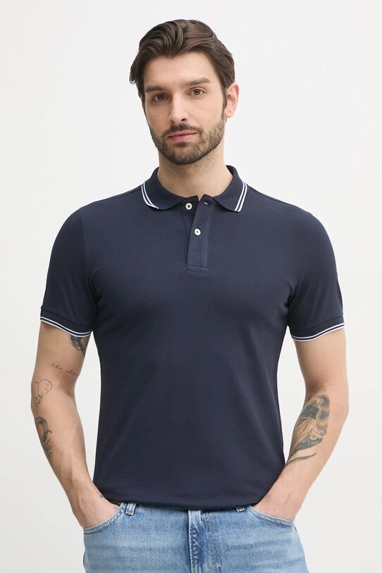Geox polo z elastanem granatowy M5510R.T3236
