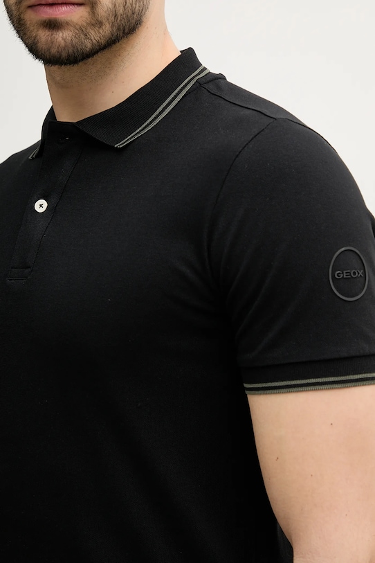 Polo tričko Geox čierna M5510R.T3236