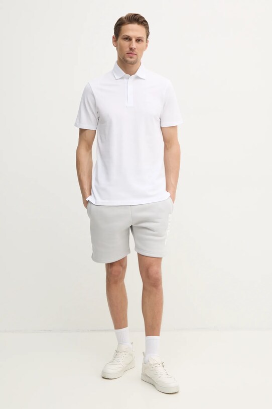 Hackett London polo bawełniane HM563444 biały SS25