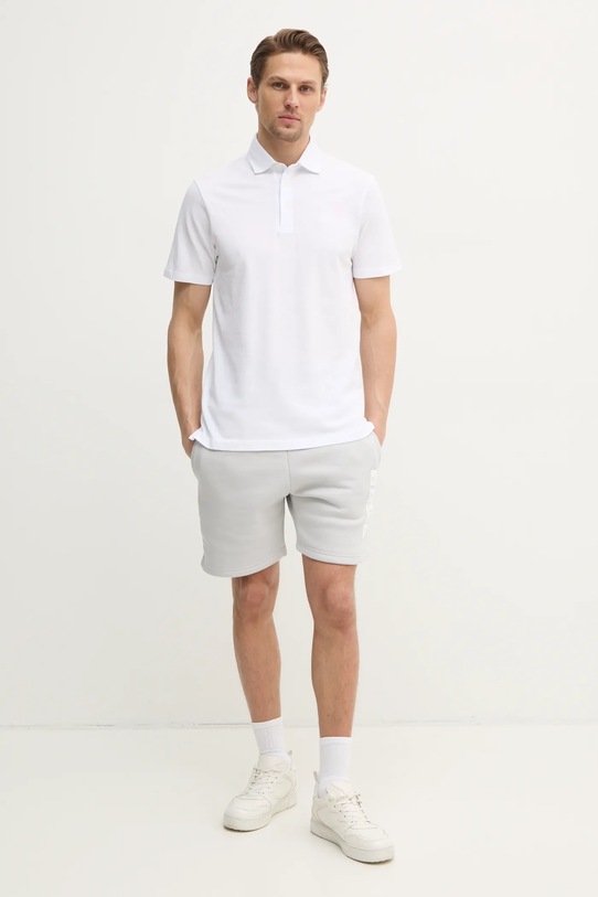 Hackett London polo de bumbac HM563444 alb SS25