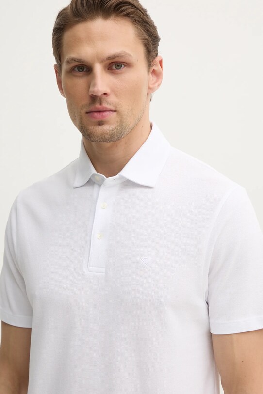 Hackett London polo bawełniane biały HM563444