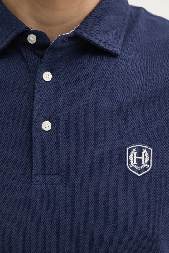 Bavlnené polo tričko Hackett London HM563413 tmavomodrá