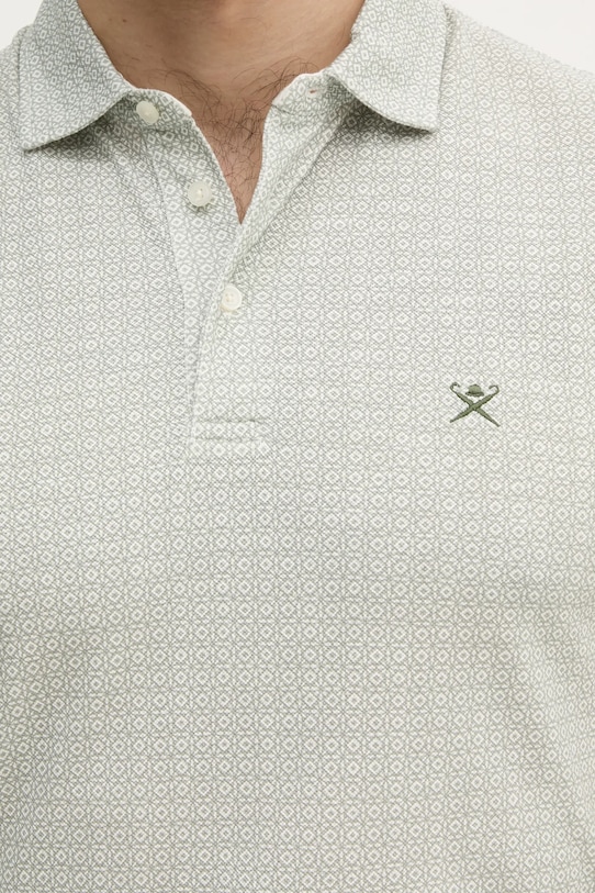 Бавовняне поло Hackett London HM563422 зелений