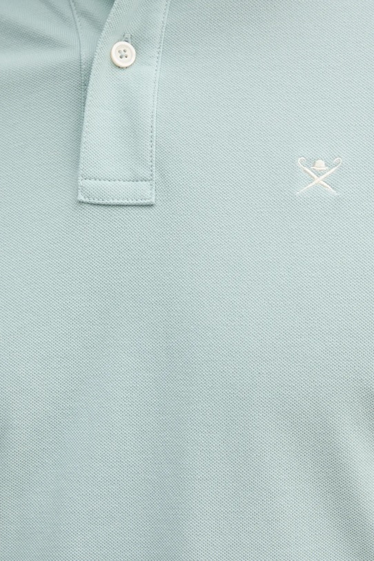 Бавовняне поло Hackett London HM563426 зелений