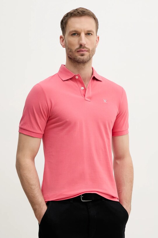 Hackett London polo de bumbac slim roz HM563426
