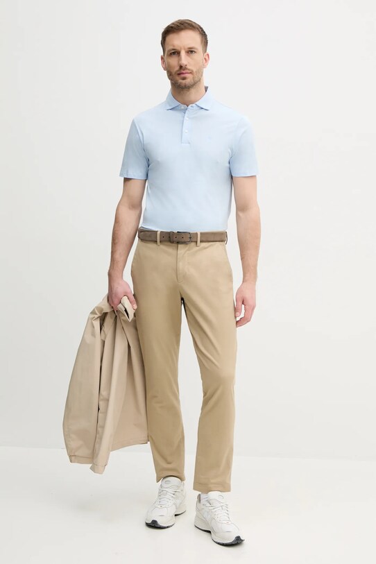 Hackett London pamut póló HM563434 kék SS25