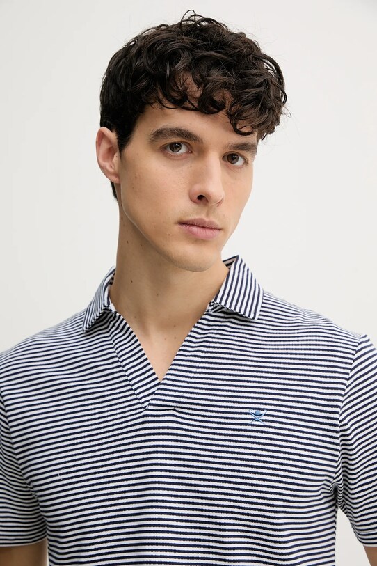 Hackett London polo de bumbac bleumarin HM563440