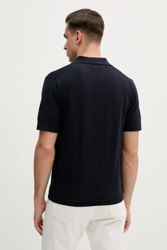 Abbigliamento Hackett London polo in misto seta HM703324 blu navy