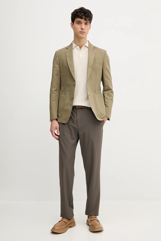 Bavlnené polo tričko Hackett London HM703337 béžová SS25