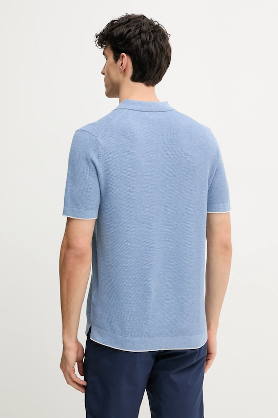 Odzież Hackett London polo bawełniane HM703337 fioletowy