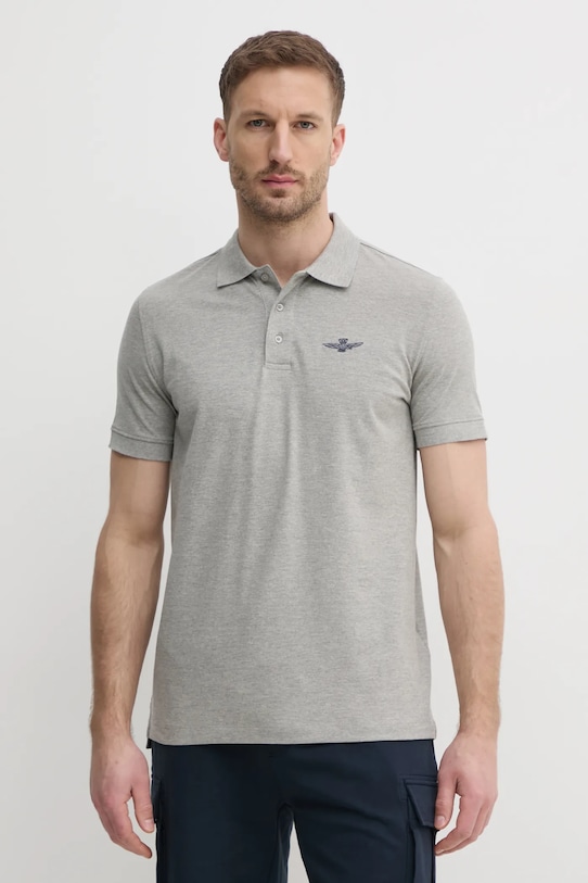 Aeronautica Militare polo regular szary PO1843P191