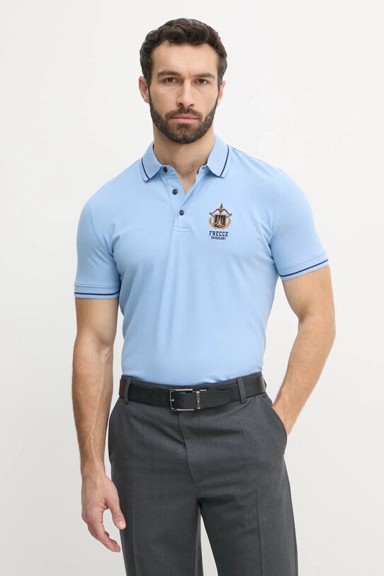Aeronautica Militare tricou polo regular albastru PO1850P191
