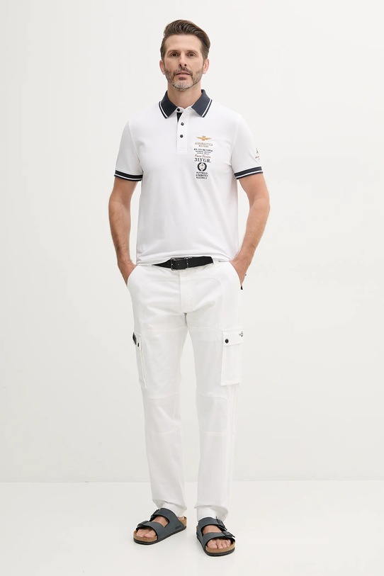 Polo majica Aeronautica Militare PO1853P191 bijela SS25