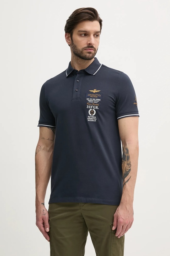 Aeronautica Militare polo regular granatowy PO1853P191