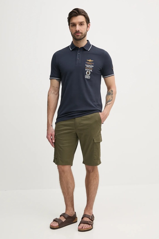 Aeronautica Militare polo PO1853P191 granatowy SS25