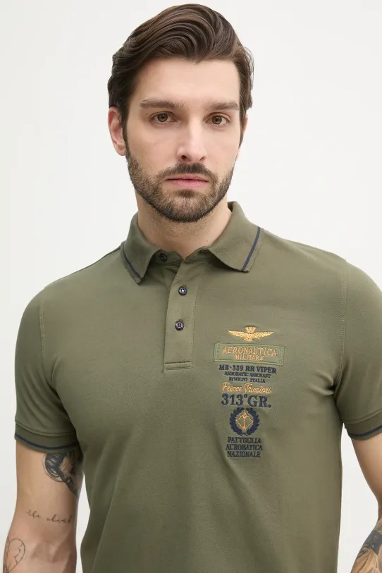 Polo tričko Aeronautica Militare PO1853P191 zelená