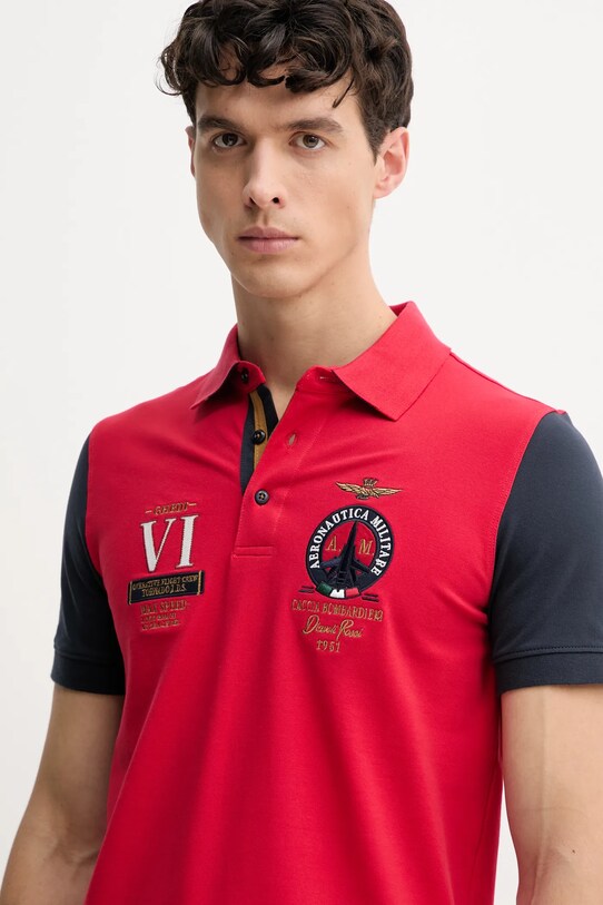 Одежда Поло Aeronautica Militare PO1856P191 красный