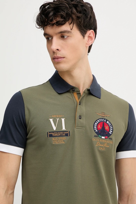 Polo majica Aeronautica Militare zelena PO1856P191