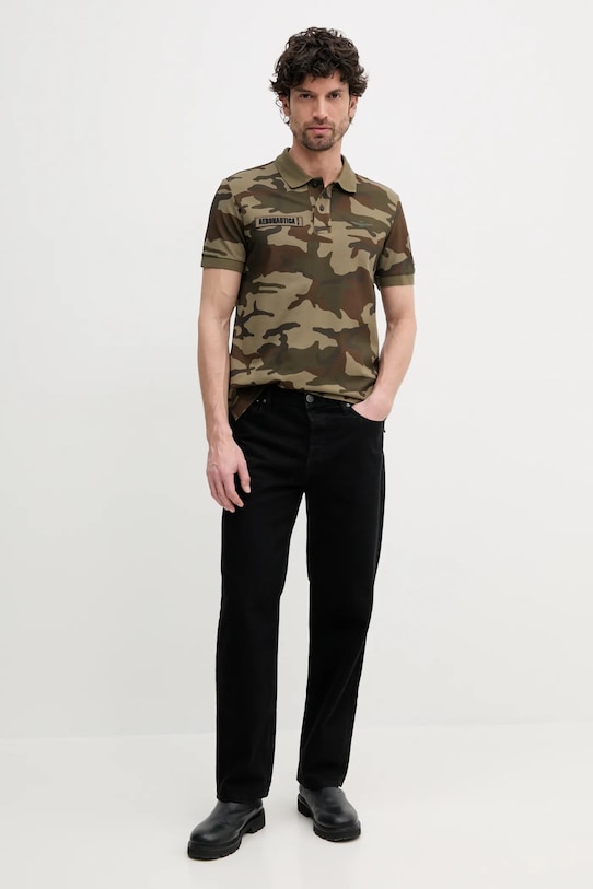 Aeronautica Militare pamut póló PO1861P346 zöld SS25