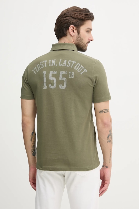 Одяг Бавовняне поло Aeronautica Militare PO1866P310 зелений