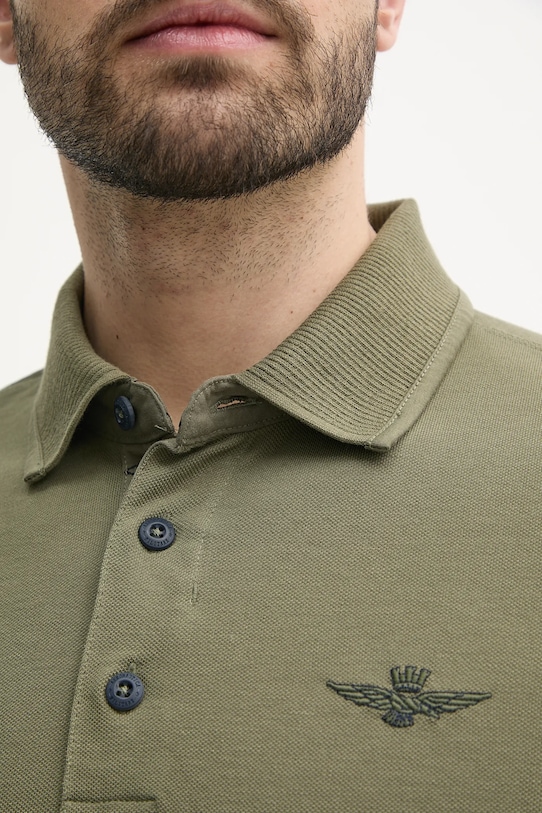 Бавовняне поло Aeronautica Militare PO1866P310 зелений