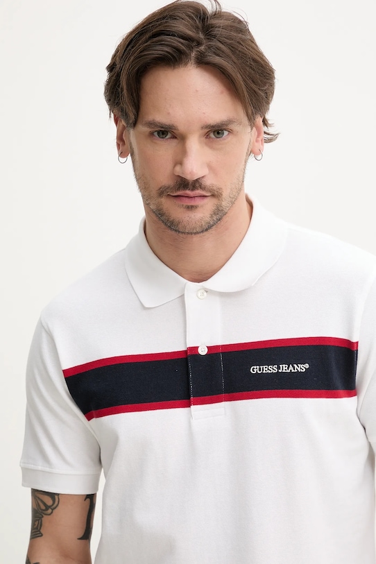 Guess Jeans polo bawełniane biały M5GP29.KCJV1