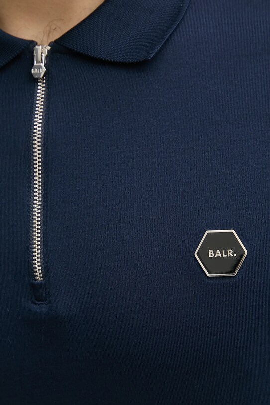 Βαμβακερό μπλουζάκι πόλο BALR. B1122.1040 σκούρο μπλε