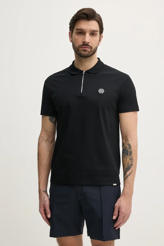 BALR. polo bawełniane bawełna czarny B1122.1040