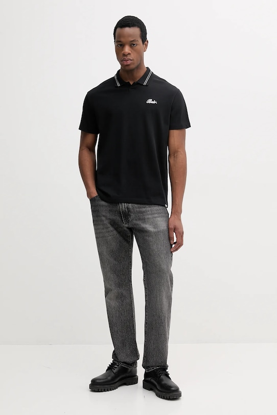 BALR. polo bawełniane B1122.1042 czarny SS25
