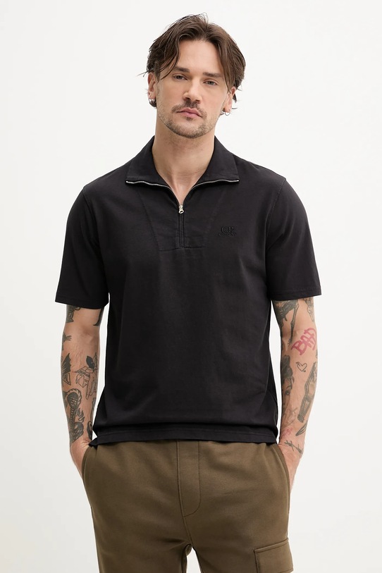 C.P. Company t-shirt bawełniany bawełna czarny 18CMPL291A006057O