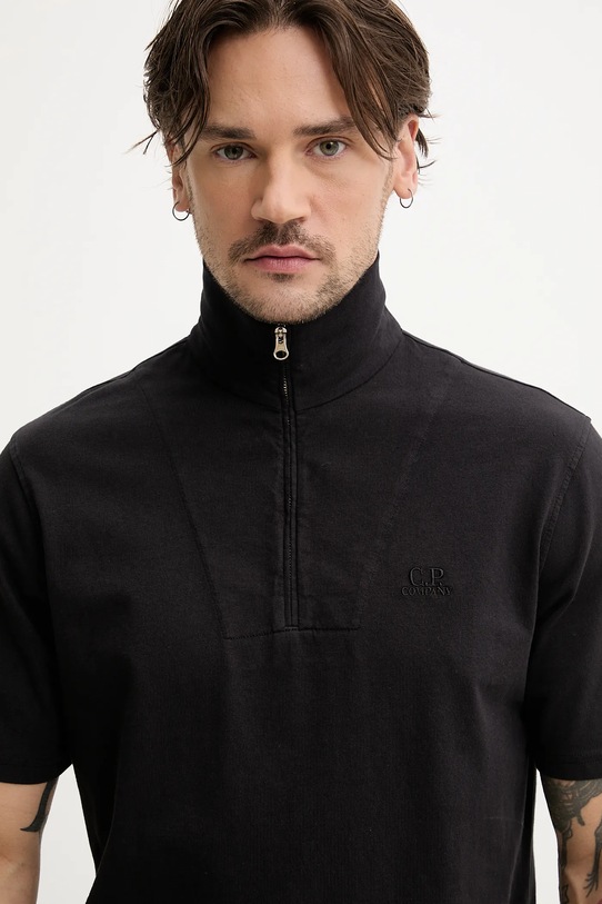 C.P. Company t-shirt bawełniany czarny 18CMPL291A006057O