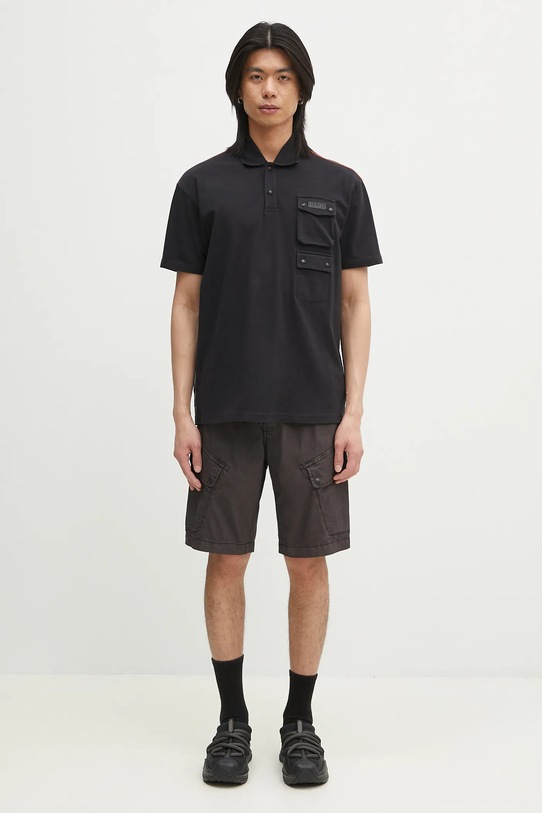 Napapijri polo de bumbac E-Rivalto NP0A4ID89411 gri