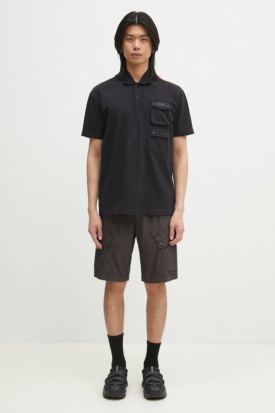 Napapijri polo in cotone E-Rivalto NP0A4ID89411 nero