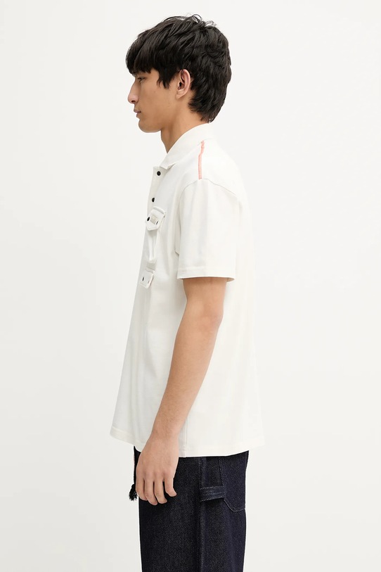 Bavlněné polo tričko Napapijri E-Rivalto NP0A4ID8N1A1 béžová SS25