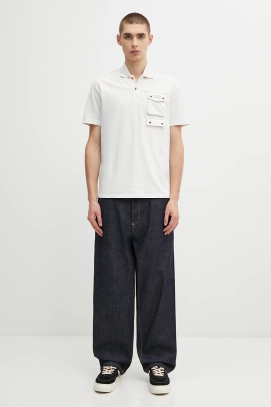 Napapijri polo bawełniane E-Rivalto NP0A4ID8N1A1 beżowy