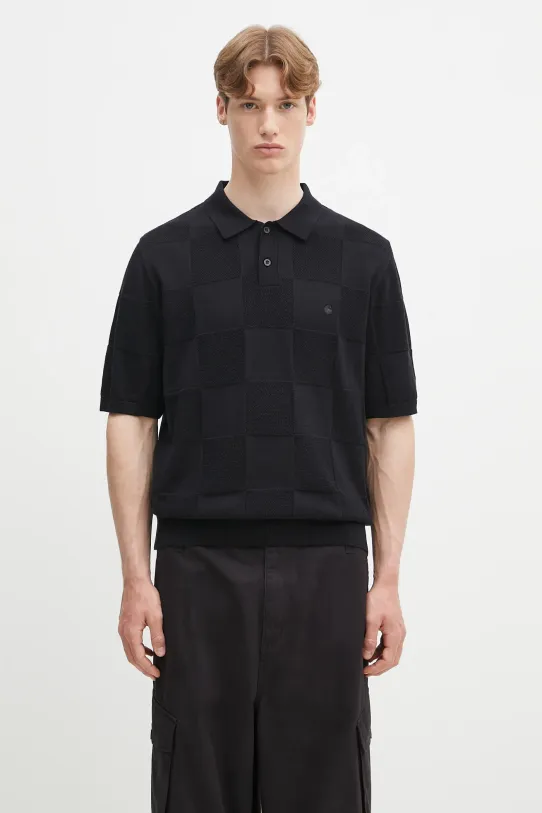 Carhartt WIP cotton polo shirt S/S Checker Polo cotton black I034535.89XX