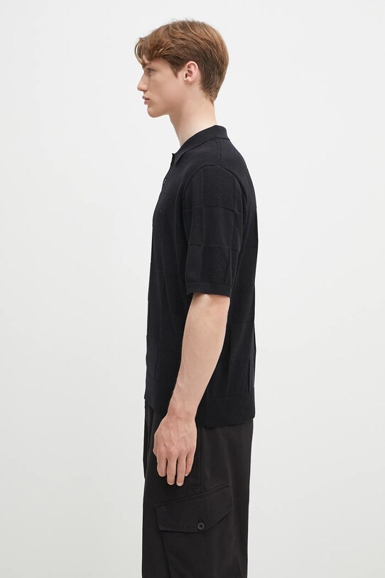 Bavlnené polo tričko Carhartt WIP S/S Checker Polo I034535.89XX čierna SS25