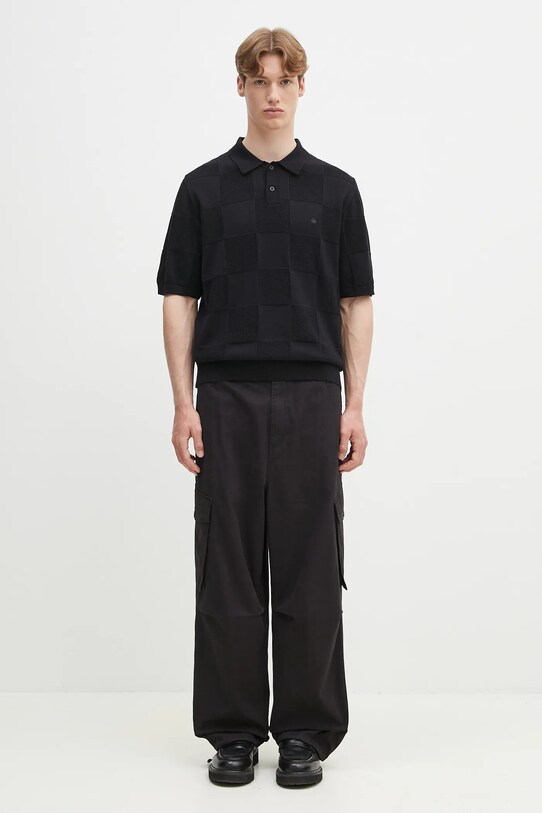 Bavlnené polo tričko Carhartt WIP S/S Checker Polo I034535.89XX čierna