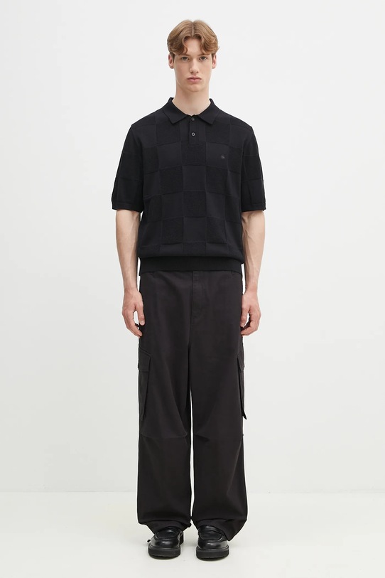 Carhartt WIP cotton polo shirt S/S Checker Polo I034535.89XX black