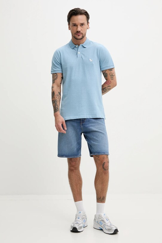Polo tričko Abercrombie & Fitch KI124.5182.210 modrá SS25