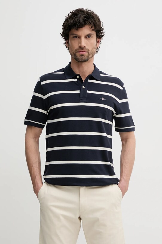 Gant polo de bumbac regular bleumarin 2014022