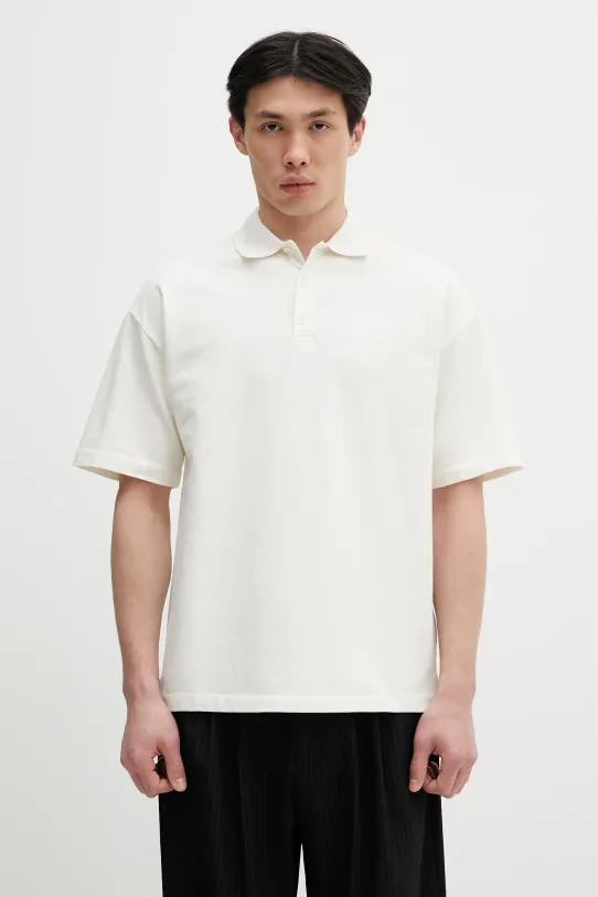 C.P. Company polo in cotone rilassato beige 18CMPL320A110396G